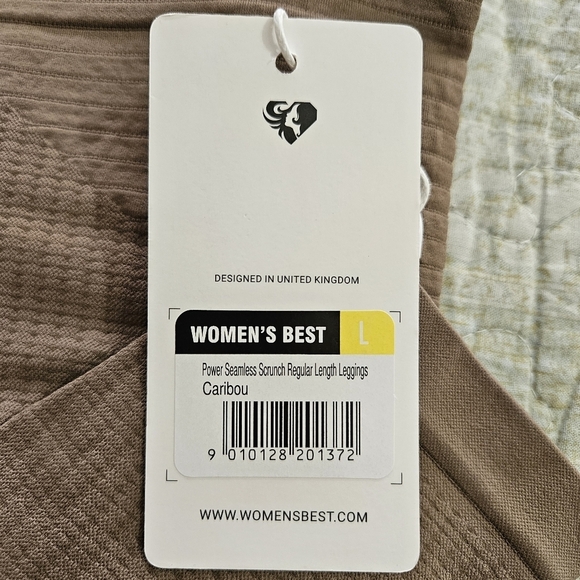 Women's Best Power Seamless Scrunch Regular Length Leggings Caribou Size Large - Picture 6 of 7